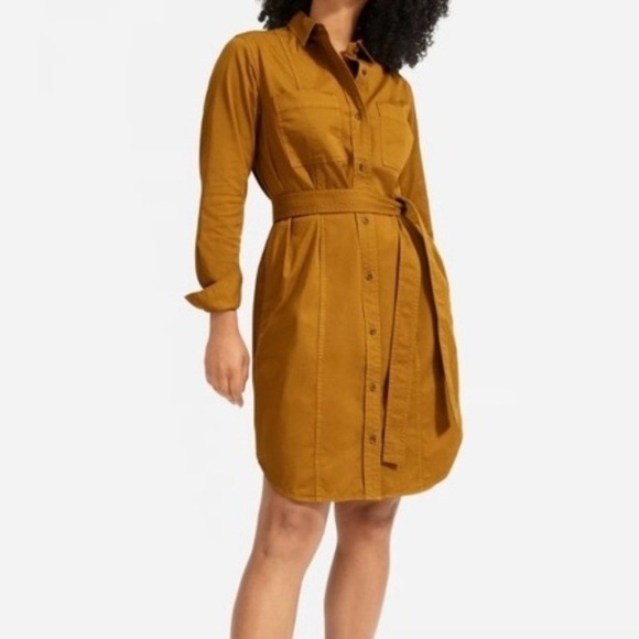 Everlane The Modern Utility Shirt Dress Size 10 - Picture 2 of 10